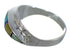 Multicolor Inlay Silver Southwest Ring Size 7-3/4 EX45040
